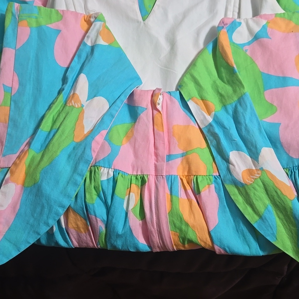 Lilly Pulitzer Floral Strapless Sun Dress Size 4 - Picture 6 of 6